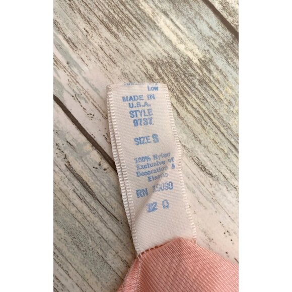 Vintage Olga Nightgown Robe Pink Nylon Lace Long Sleeve Style 9737 Size S USA - Picture 7 of 12